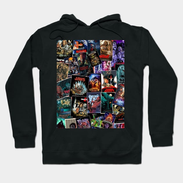 Horror Movie poster Collage Hoodie by efanmr